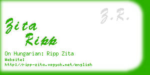zita ripp business card